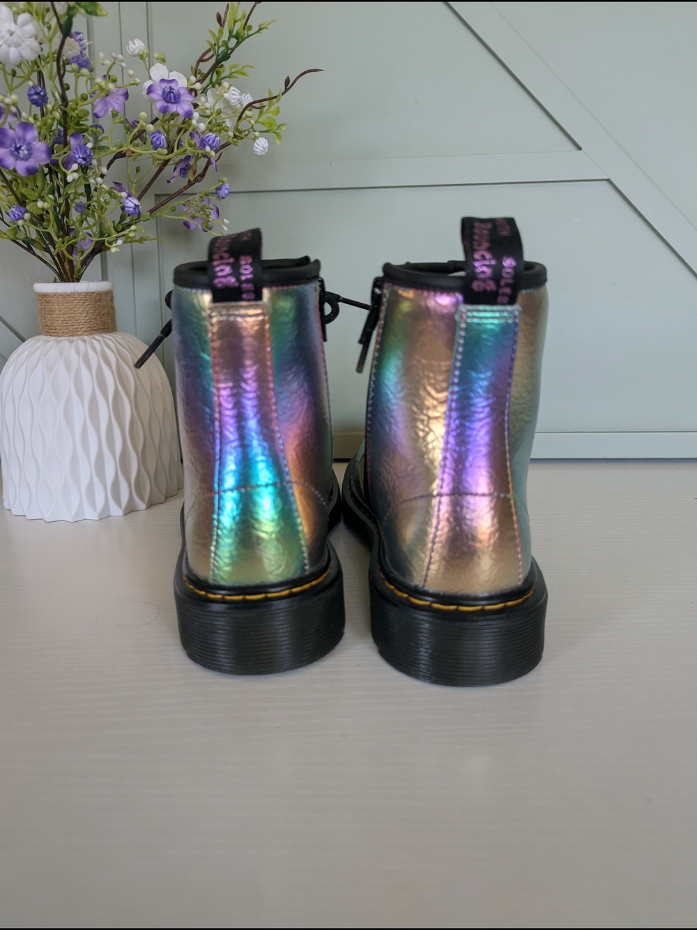 Dr. Martens Women's Iridescent Lace-Up Ankle Boots - Picture 4 of 11